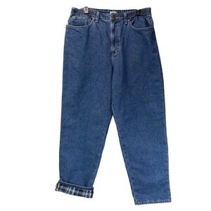 LL Bean Double L Jeans 16 Reg Flannel‎ Lined High Rise Comfort Waist